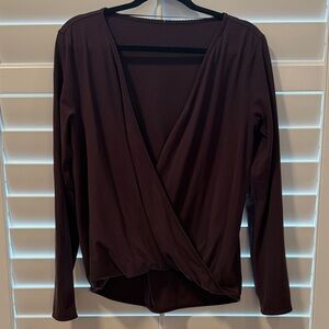 Lululemon burgundy crossover top